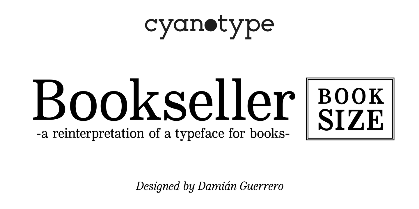 Ejemplo de fuente Bookseller Bk Regular Bold Italic